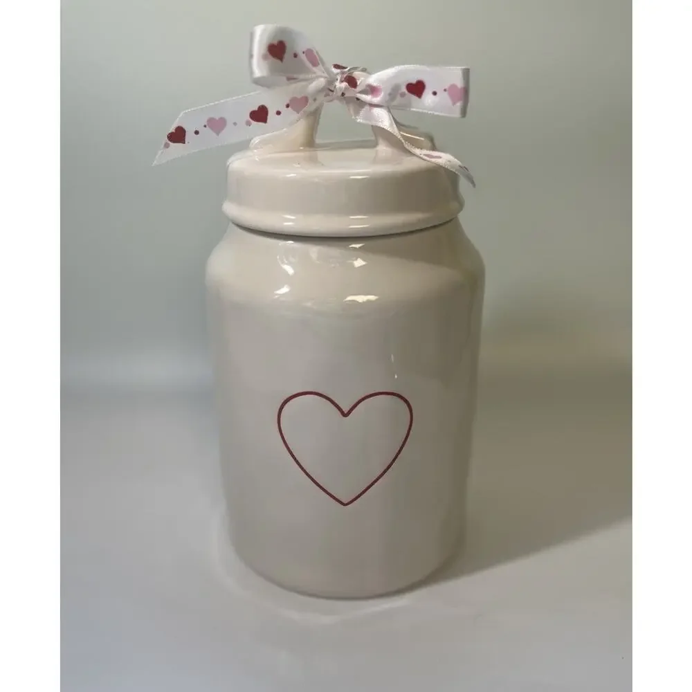 Rae Dunn Heart Canister By Magenta Ceramic Valentine’s Day Love Rustic Farmhouse